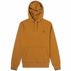 Fred Perry Men's Tipped Popover Hoodie in Dark Caramel