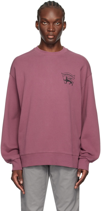 Photo: Carhartt Work In Progress Pink Stamp Sweatshirt