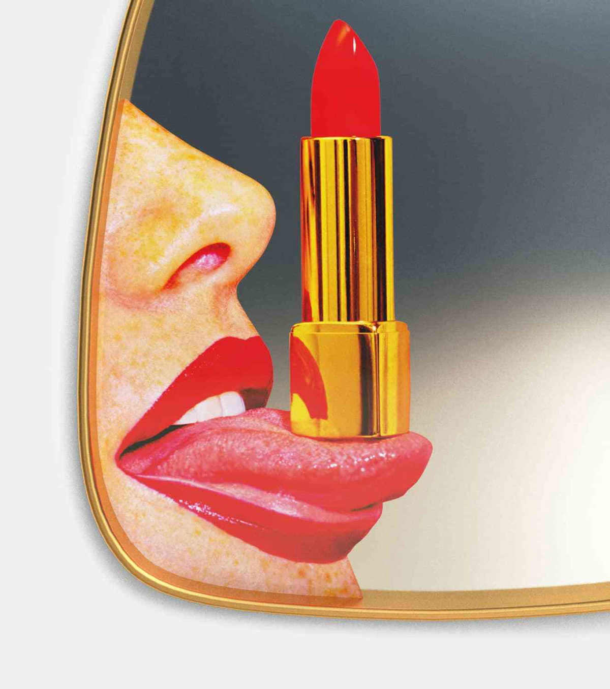 Seletti x Toiletpaper Tongue wall mirror