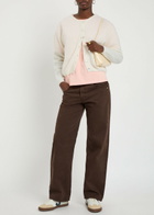American Vintage Vitow Brushed Knit Cardigan White