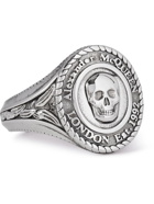 Alexander McQueen - Engraved Silver-Tone Signet Ring - Silver