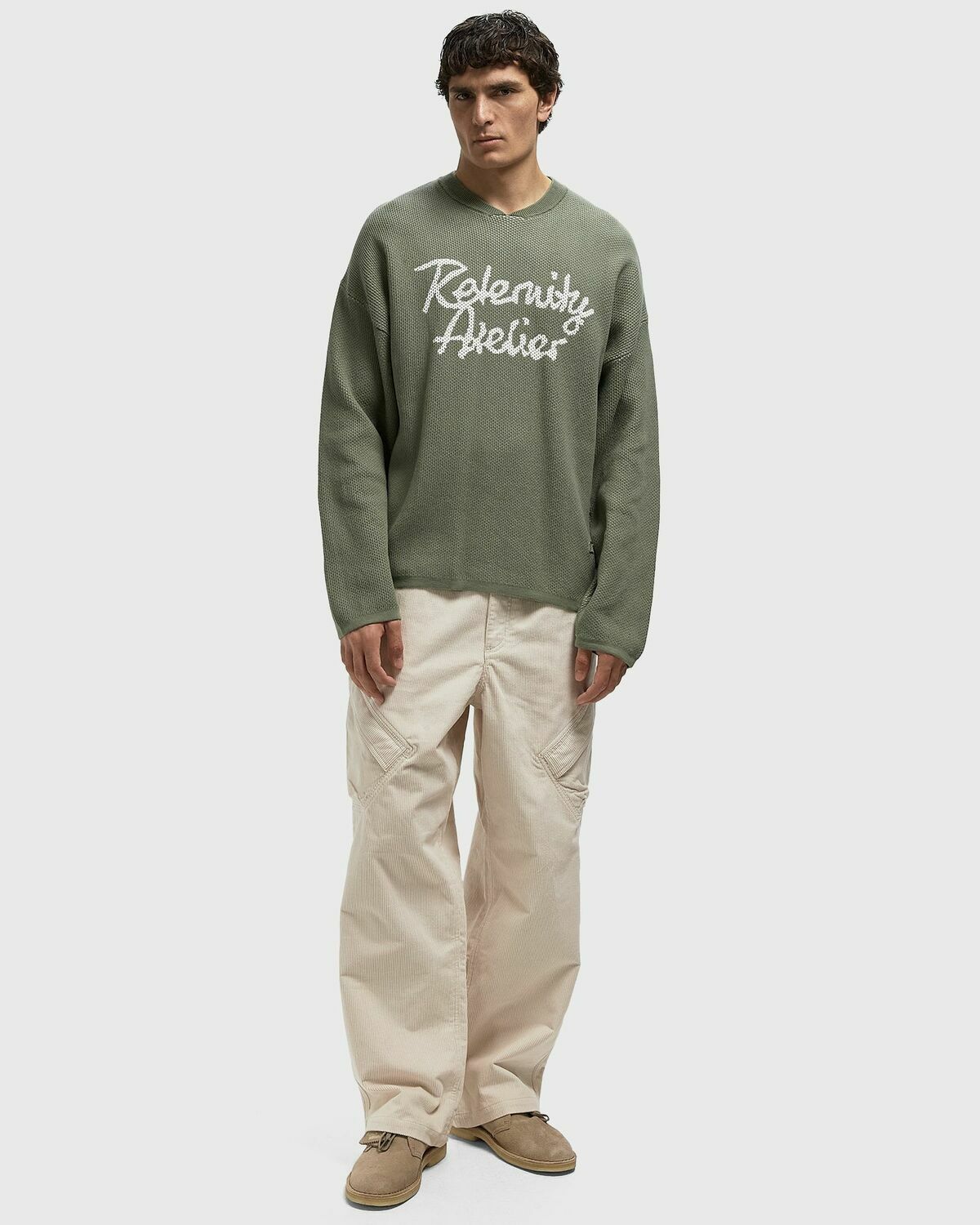 Reternity ATELIER KNIT JERSEY Green Mens Longsleefe