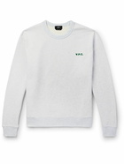 A.P.C. - Logo-Print Organic Cotton-Jersey Sweatshirt - Blue