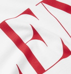 Valentino - Logo-Print Cotton-Jersey T-Shirt - White