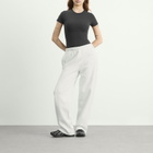SKIMS Women's Cotton Fleece Classic Straight Leg Pants in Marble
