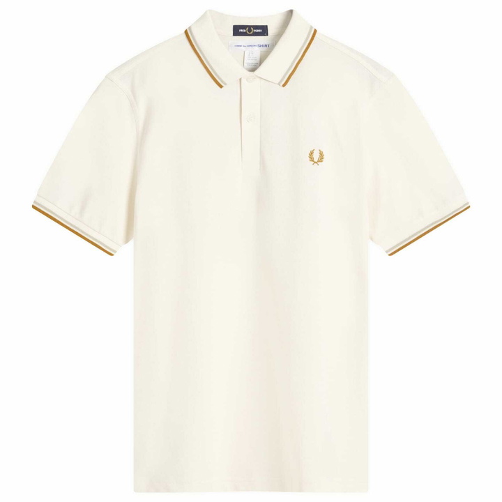 Photo: Comme des Garçons SHIRT Men's x Fred Perry Polo Shirt in Peach