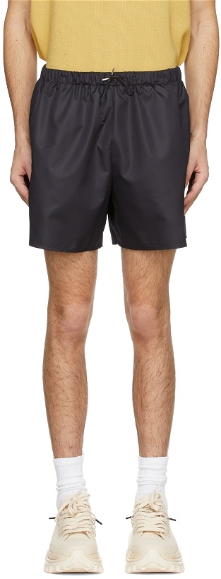 Photo: Wooyoungmi Navy Polyester Shorts
