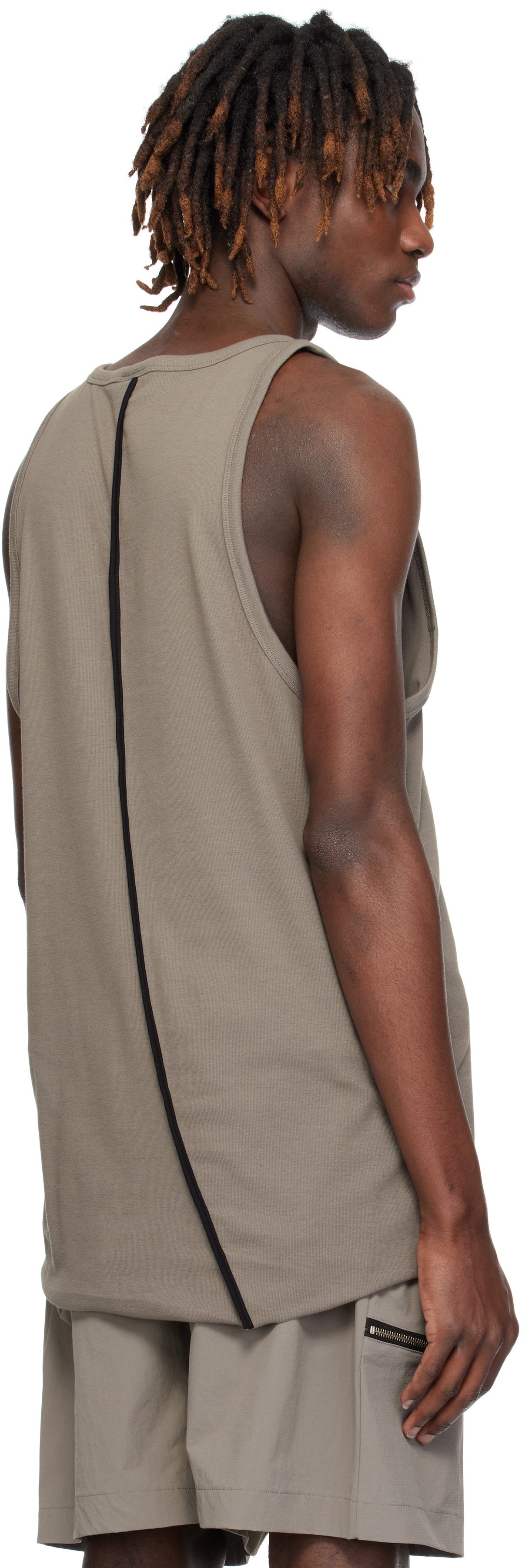 thom/krom Taupe M TS 854 Tank Top