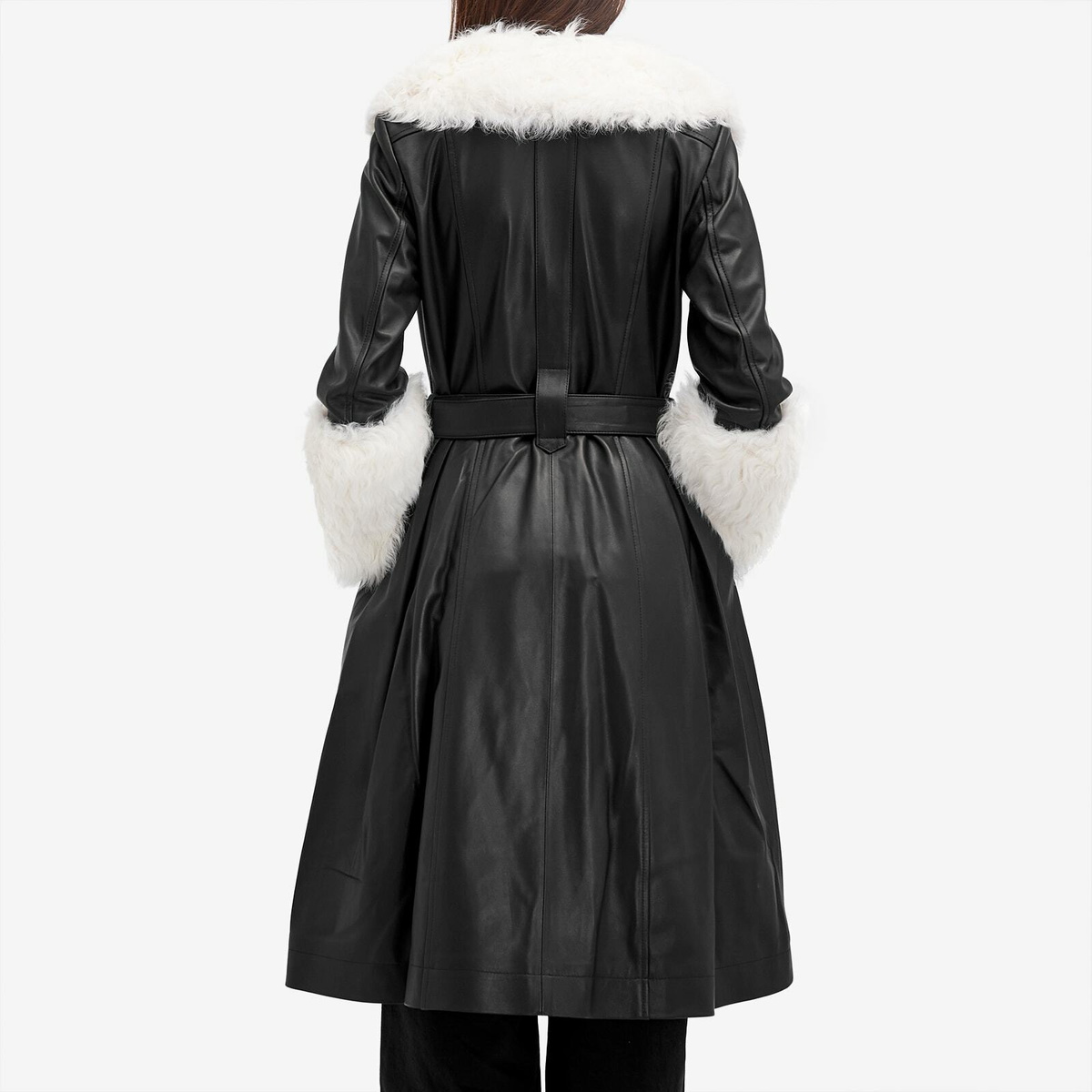 Saks Potts Women's Foxy Coat in Black/Cloud