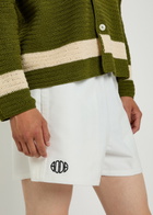 Bode Field Logo-embroidered Cotton-twill Shorts White