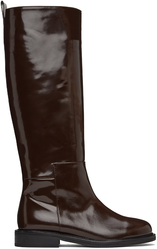 Photo: LE17SEPTEMBRE Brown Leather Tall Boots
