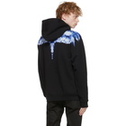 Marcelo Burlon County of Milan Black and Blue Wings Hoodie