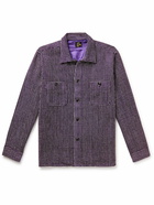 Needles - Smokey Checked Velvet Shirt - Purple