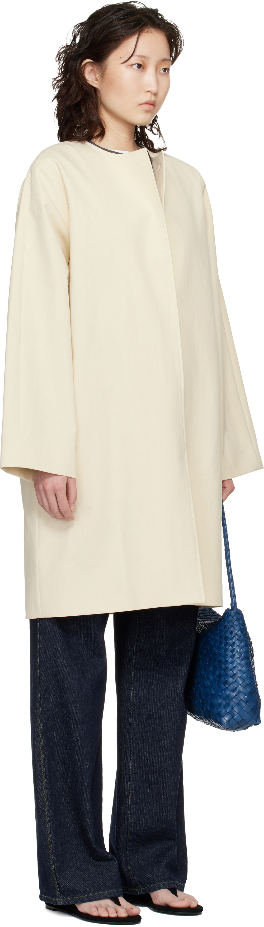 Loulou de Saison Beige Merill Cotton Gabardine Coat