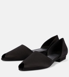 Toteme The Peep-Toe satin flats
