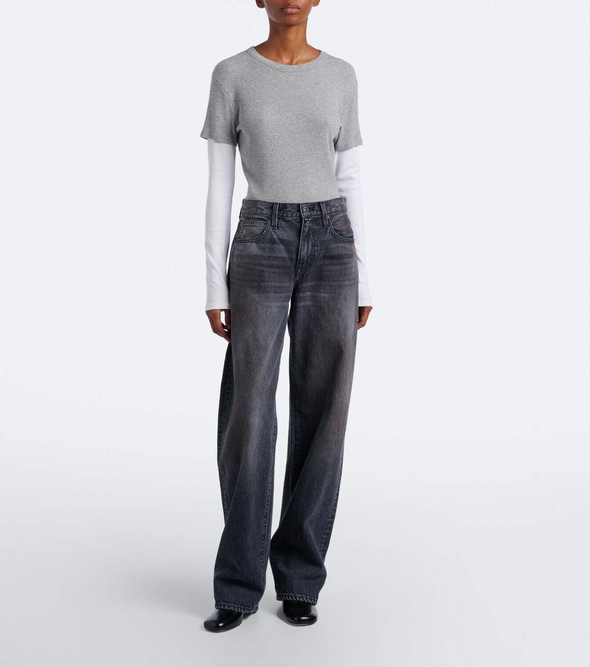 SLVRLAKE Hailey barrel-leg jeans