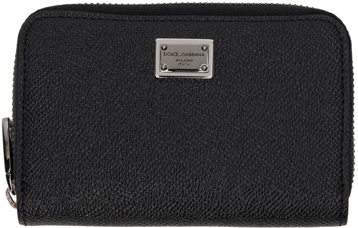 Photo: Dolce & Gabbana Black Dauphine Zip Bifold Wallet