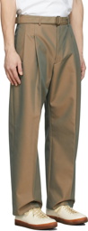 Rito Structure Khaki Iridescent Belted Trousers