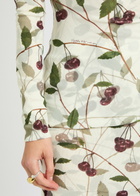 Stella Mccartney Cherry Print Mesh top Cream