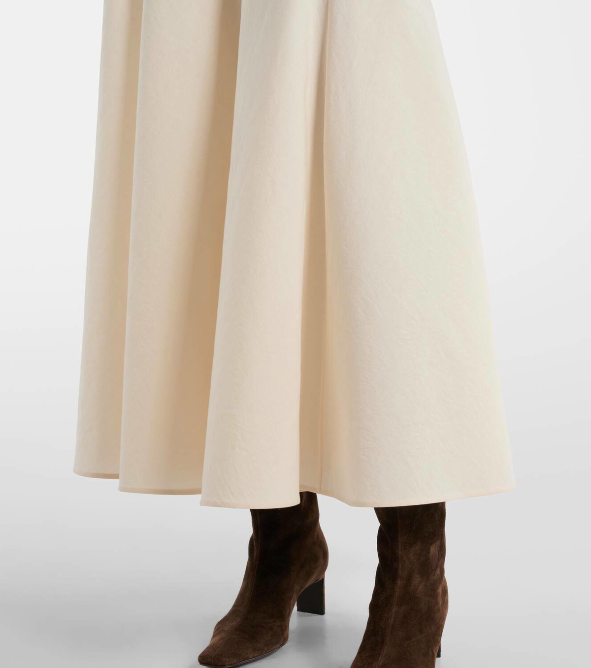 Khaite Lenno silk and cotton maxi skirt