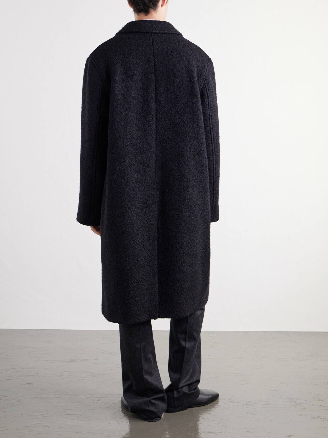 TOTEME - Brushed Wool-Blend Coat - Black