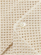 Portuguese Flannel - Camp-Collar Crocheted Cotton-Blend Shirt - Neutrals