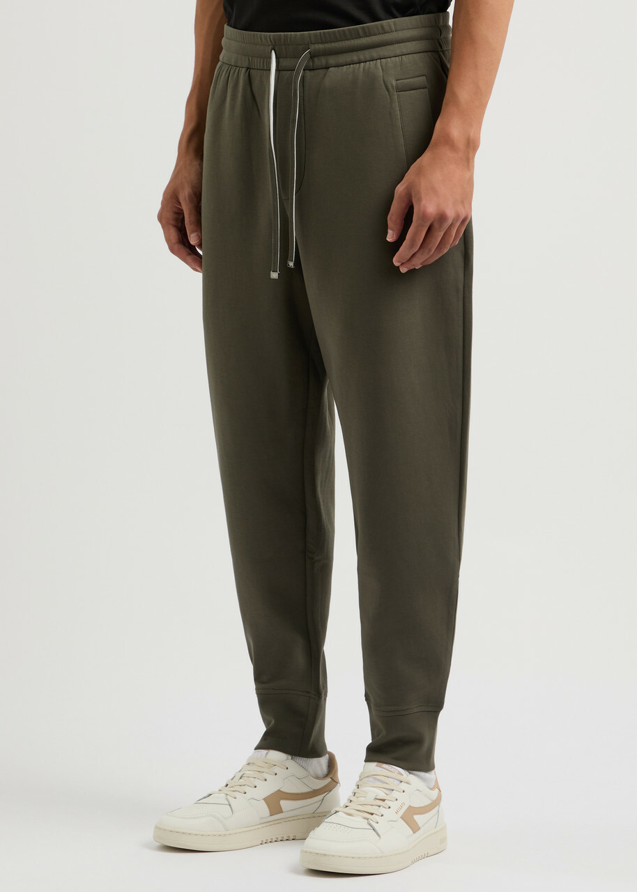 Emporio Armani Logo Cotton-blend Sweatpants Khaki