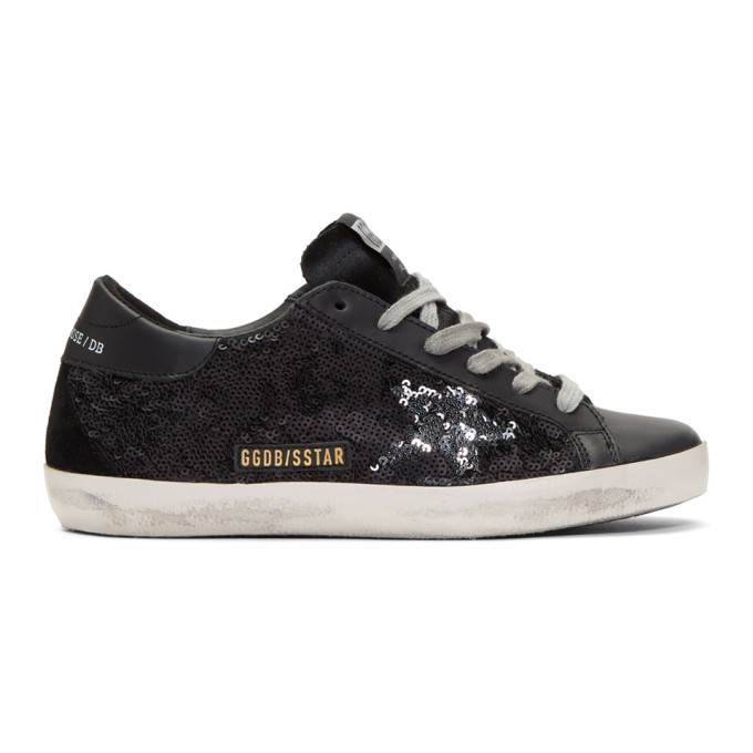 Black sequin deals golden goose