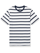 NN07 - Aspen Striped Cotton and Modal-Blend Jersey T-Shirt - Blue