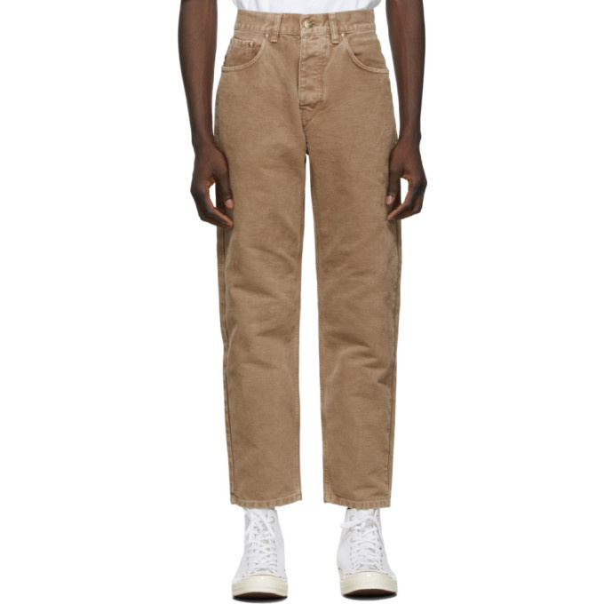 Beige Newel cotton-corduroy straight-leg trousers, Carhartt WIP
