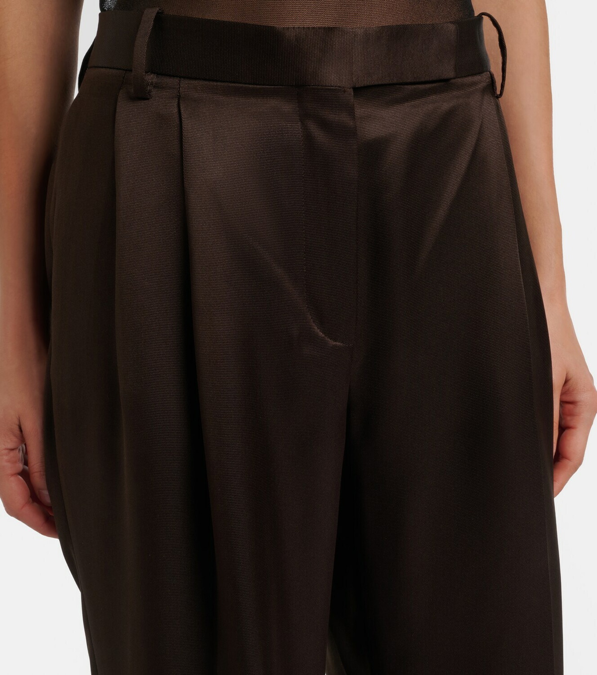 Tom Ford Pleated silk straight pants