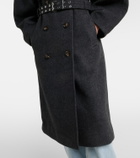 Ganni Belted wool and cashmere-blend coat