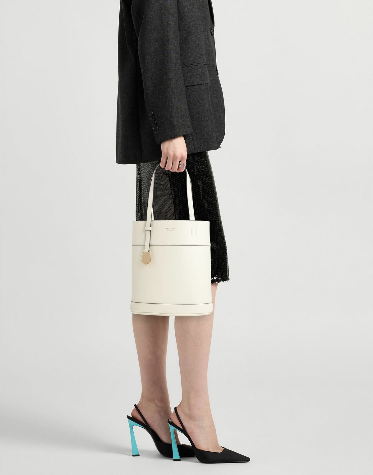 Ferragamo Womens Handbag Ivory