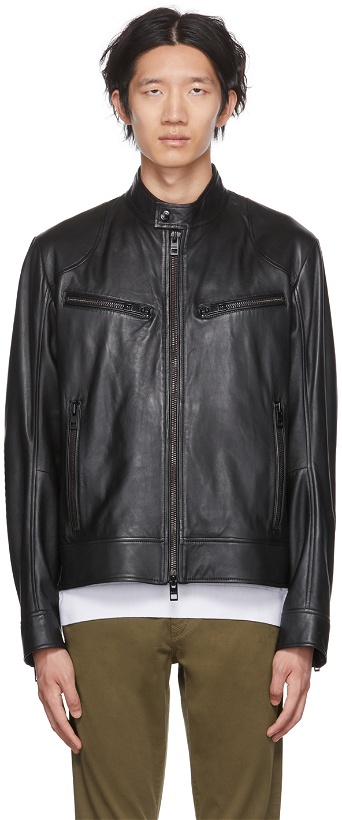 Photo: Boss Black Zip Leather Jacket