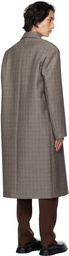 Jil Sander Gray Notched Lapel Coat