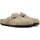 Birkenstock Beige Regular Boston Slip-on Loafers