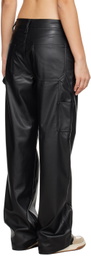 rag & bone Black Sid Faux-Leather Trousers