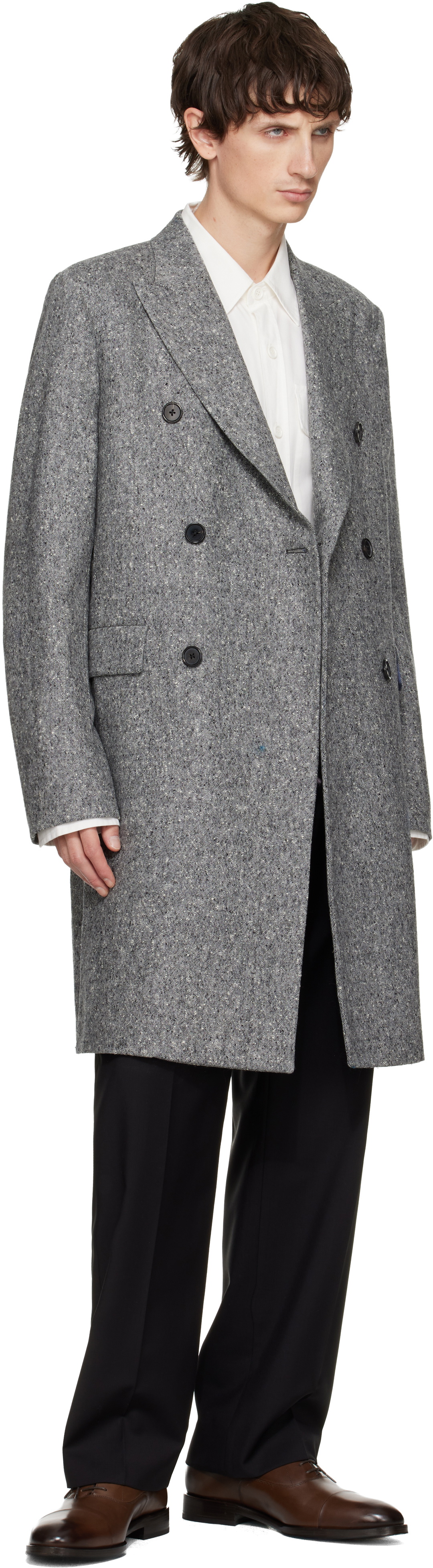 Paul Smith Gray Double Breasted Over Coat