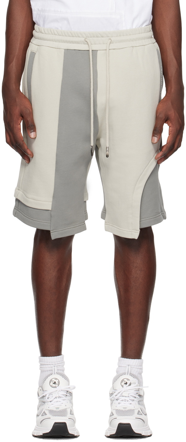 Feng Chen Wang Gray Paneled Shorts