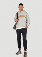 Gucci - Mirror Logo Print Hooded Sweatshirt in Grey