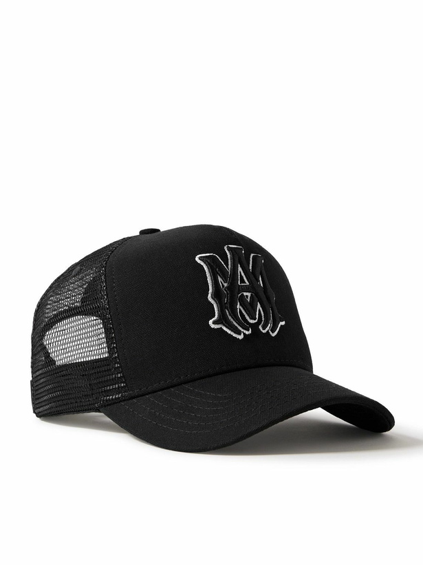Photo: AMIRI - Logo-Embroidered Cotton-Canvas and Mesh Trucker Cap