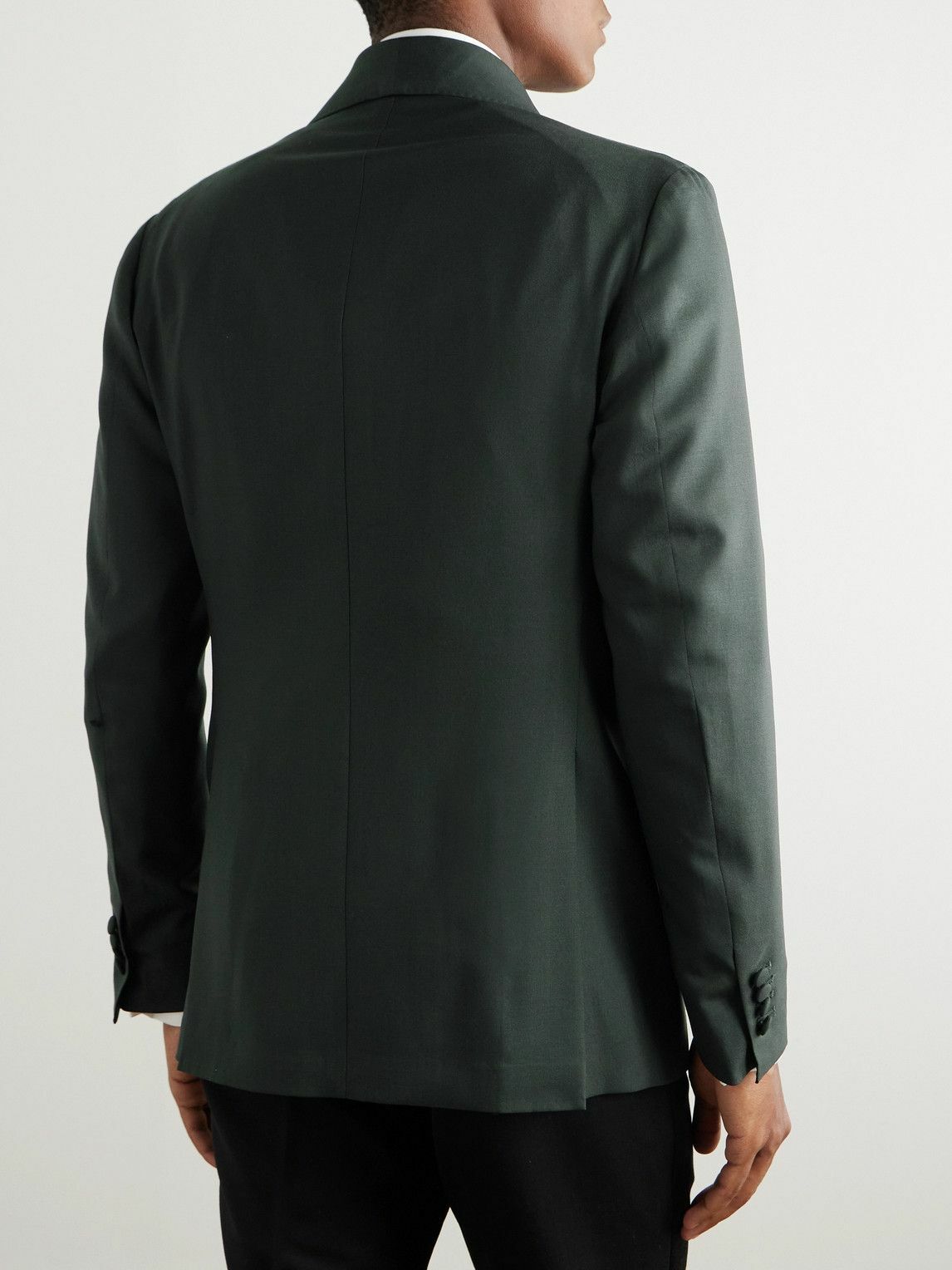De Petrillo - Virgin Wool Tuxedo Jacket - Green De Petrillo
