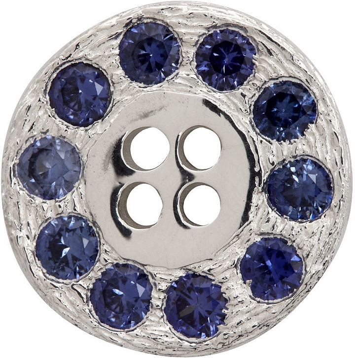 Photo: Bleue Burnham Silver & Blue Burnham Button Pin