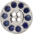 Bleue Burnham Silver & Blue Burnham Button Pin