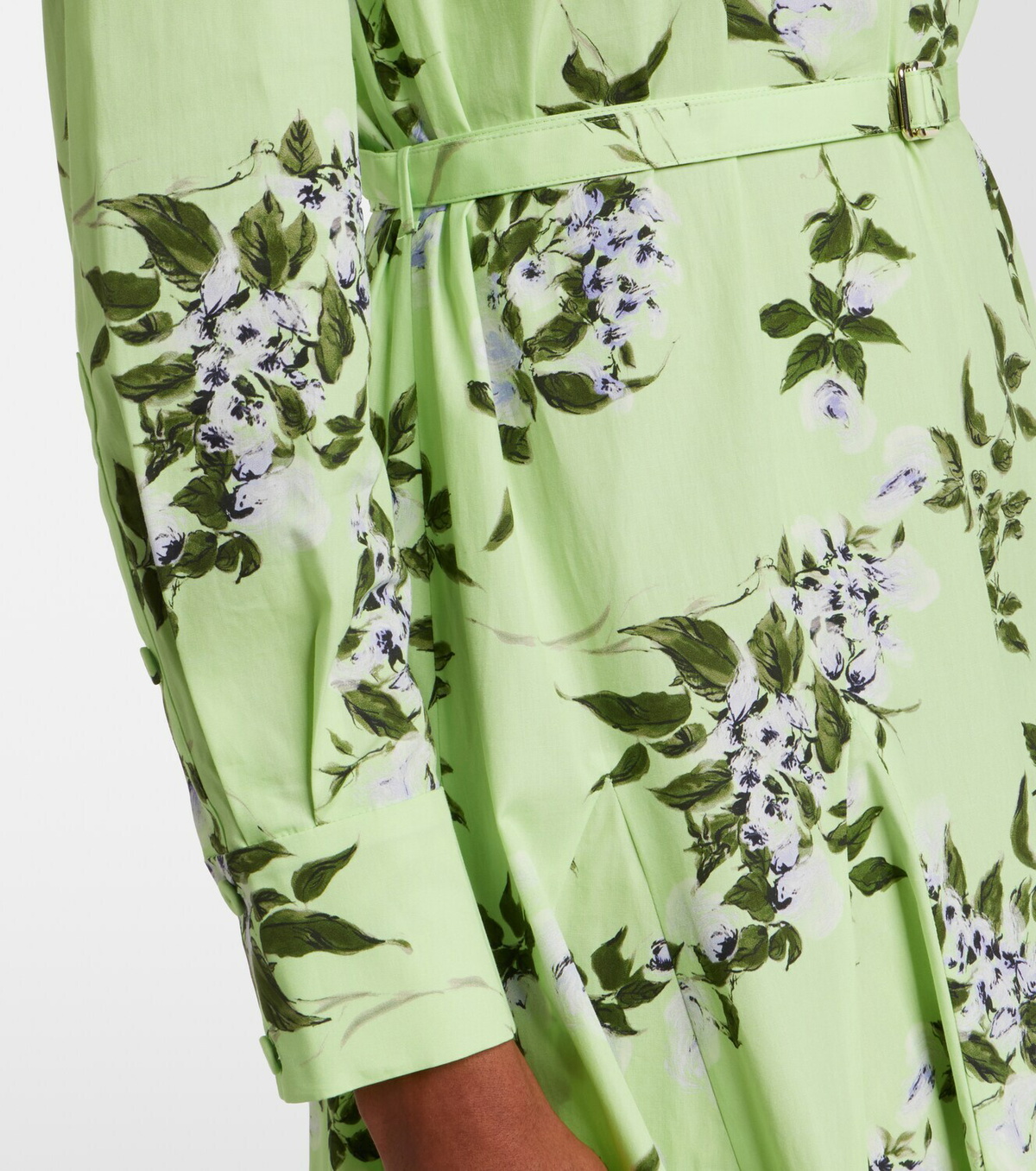 Emilia Wickstead Marione floral belted cotton shirt dress