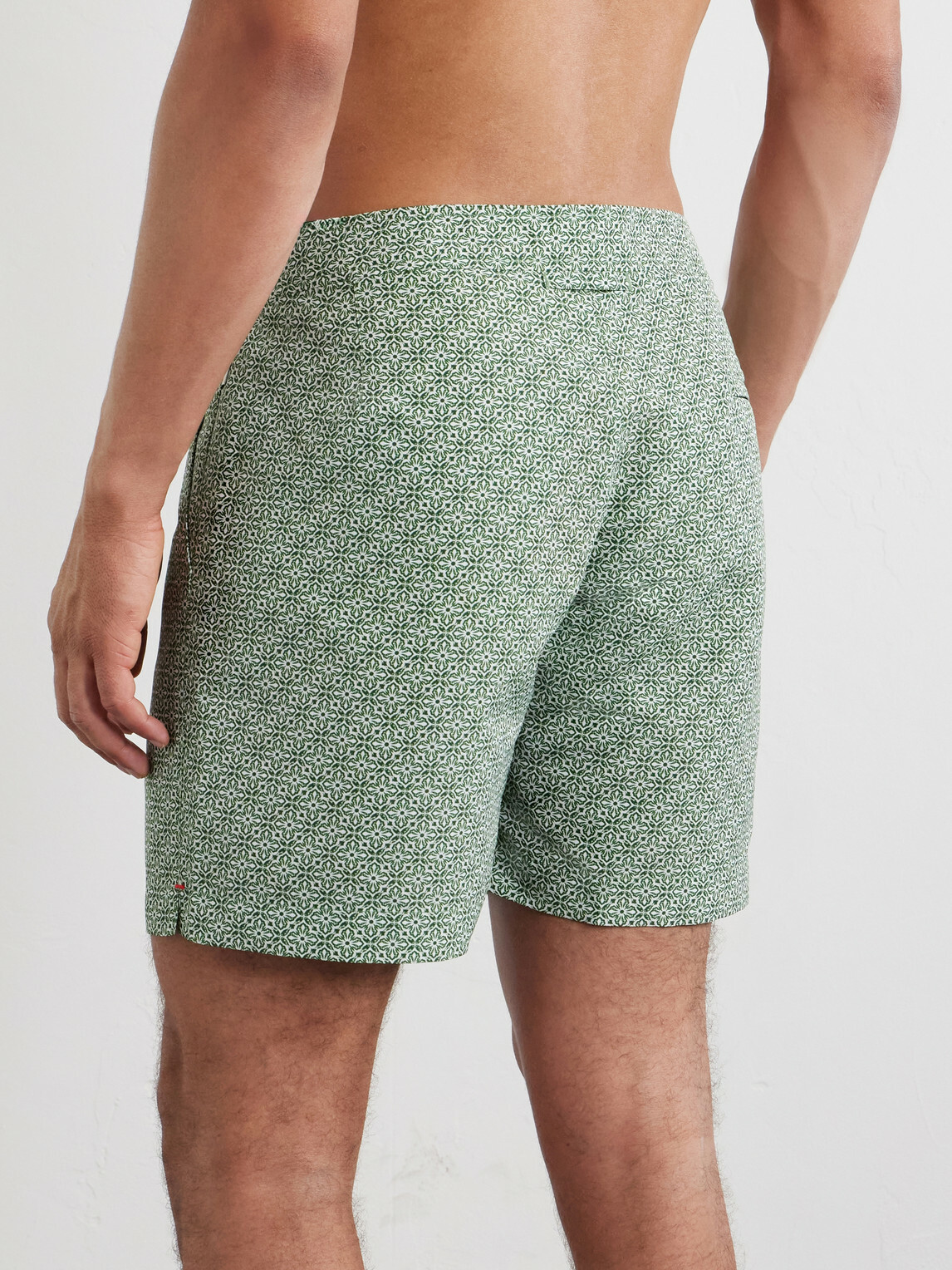 Orlebar Brown - Bulldog Portico Straight-Leg Mid-Length Printed Swim Shorts - Green