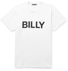 BILLY - Logo-Print Distressed Cotton-Jersey T-Shirt - Men - White