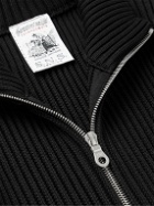 S.N.S. Herning - Fang IV Ribbed Virgin Wool Zip-Up Cardigan - Black