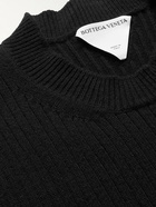 Bottega Veneta - Ribbed Wool and Cashmere-Blend Sweater - Black