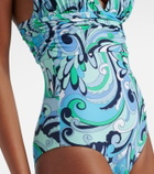 Melissa Odabash Panarea printed ruched swimsuit